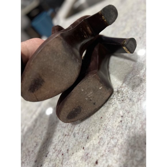 Tory Burch Suede Bootie Heels - Size 8 - Picture 5 of 7